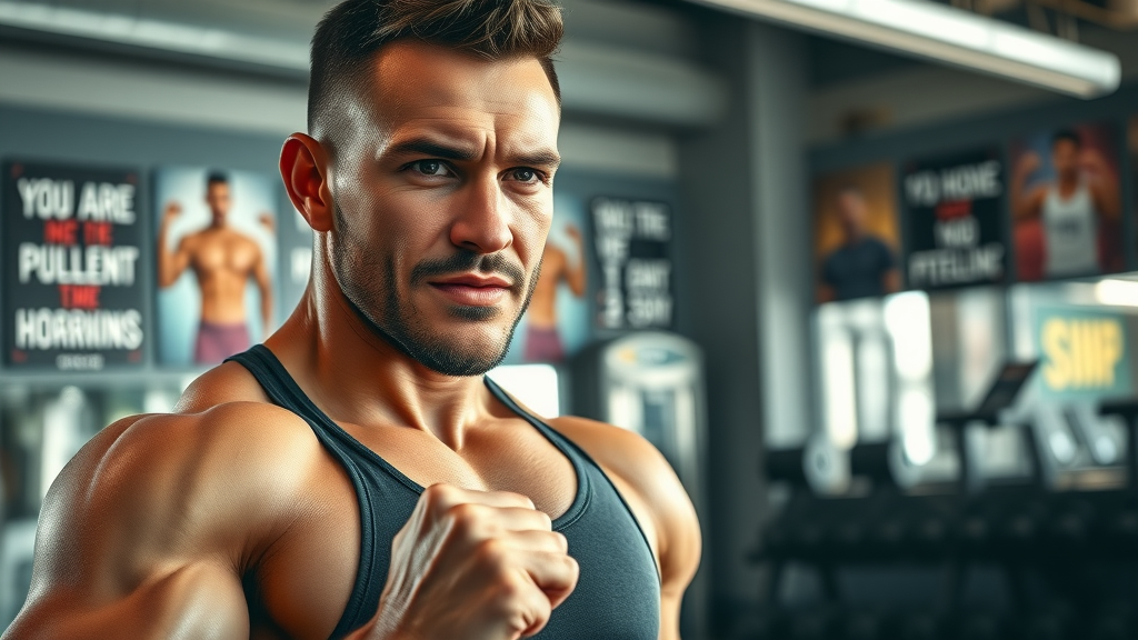motivated athletic man exercise routines for men preparing weights modern gym