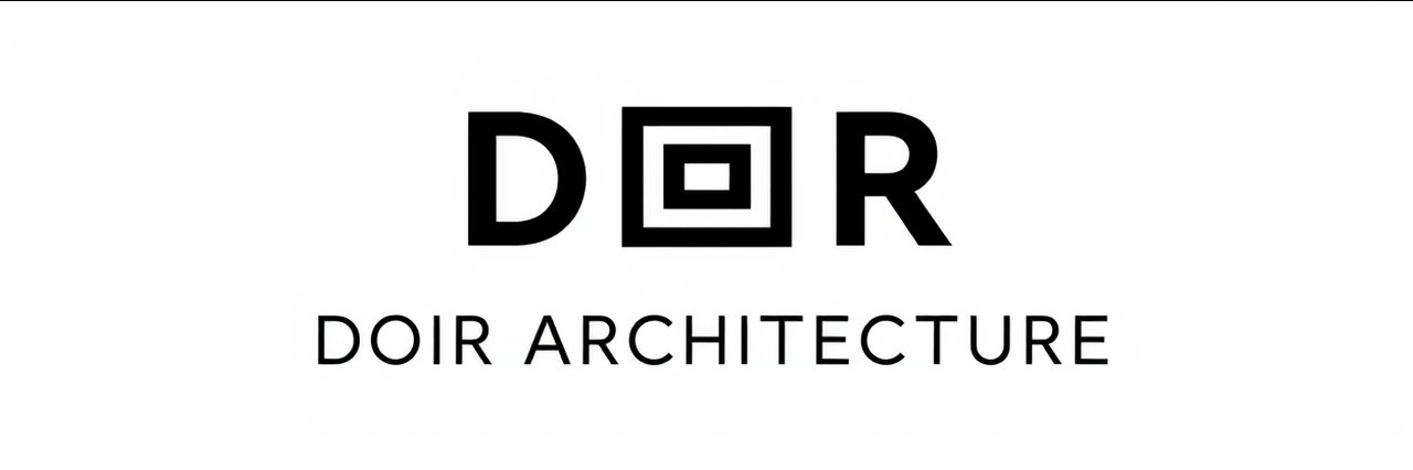 Minimalist geometric architectural design logo for property owners, DOR ARCHITECTURE.