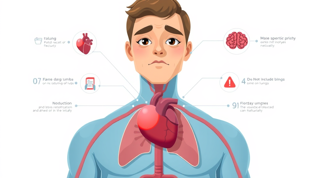 infographic highlighting heart, lung, and brain—most affected by common men