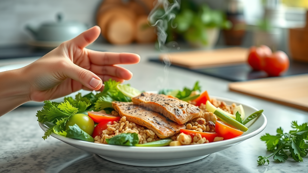 appetizing healthy meal healthy lifestyle for men kitchen countertop
